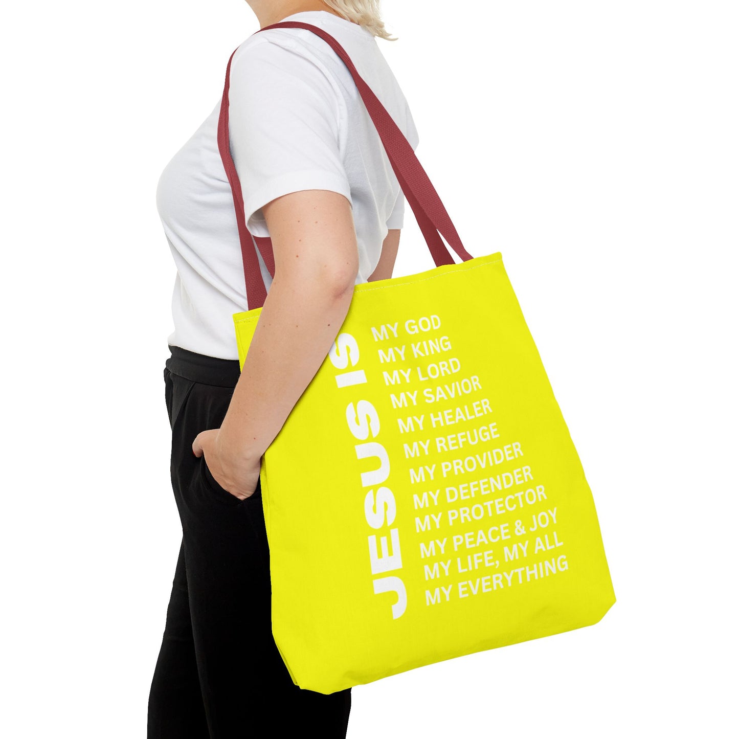 Christian JESUS IS Tote Bag - Yellow
