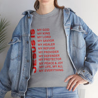 Christian JESUS IS T-Shirt - Red
