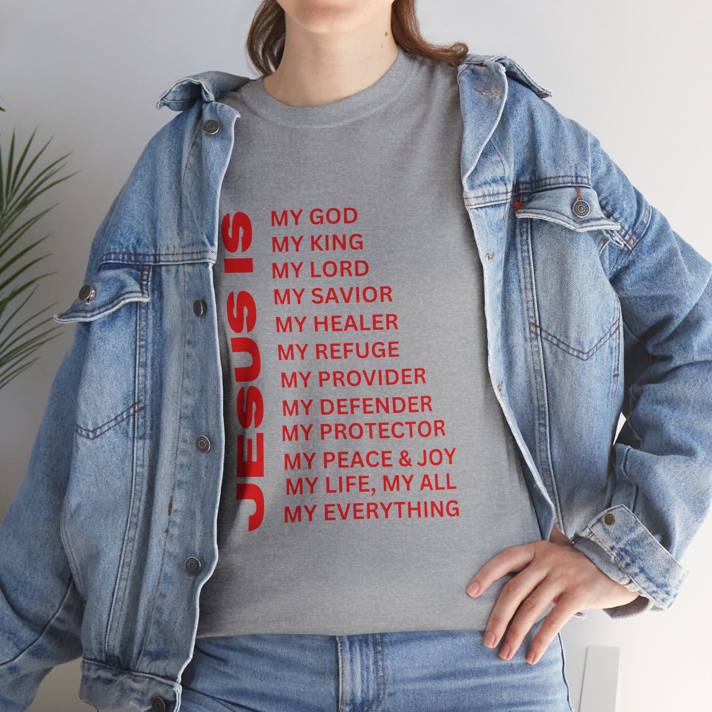 Christian JESUS IS T-Shirt - Red