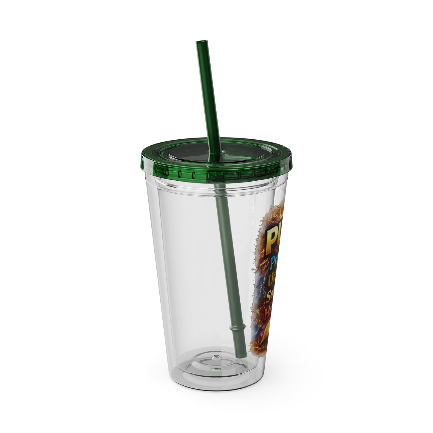 Push Pray Until Something Happens 16oz Tumbler — Bible