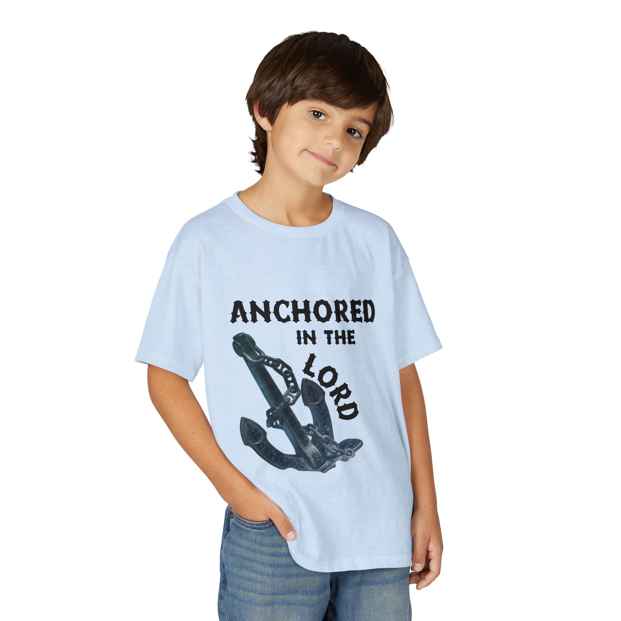 Anchored in the Lord Youth T-Shirt — Black