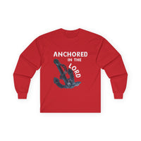 Anchored in the Lord Long Sleeve Tee - White