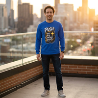 PUSH Pray Until Something Happens Long Sleeve Cotton Tee