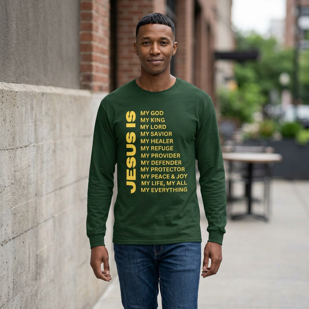 Christian JESUS IS Long Sleeve - Gold
