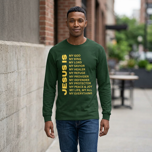 Christian JESUS IS Long Sleeve - Gold