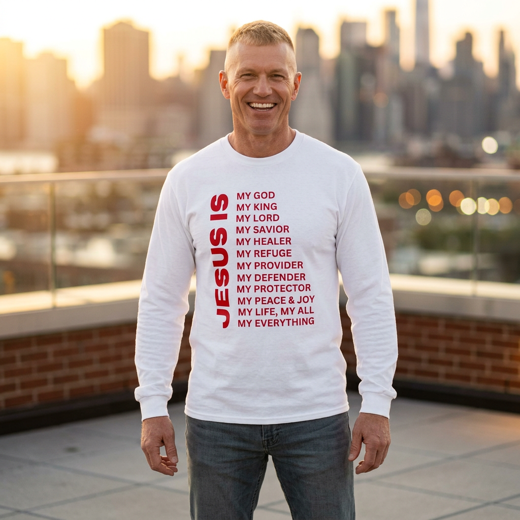 Christian JESUS IS Long Sleeve - Red