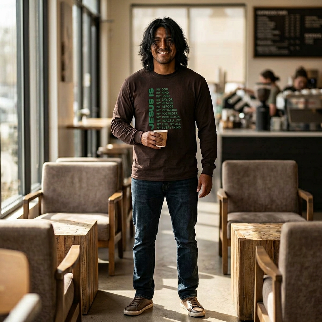 Christian JESUS IS Long Sleeve - Green