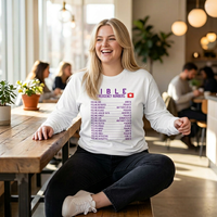 Bible Emergency Numbers Long Sleeve Tee - Purple