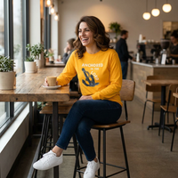 Anchored in the Lord Long Sleeve Tee - White
