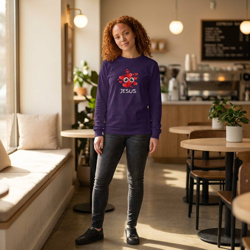 Eye Love Jesus Long-Sleeve - White