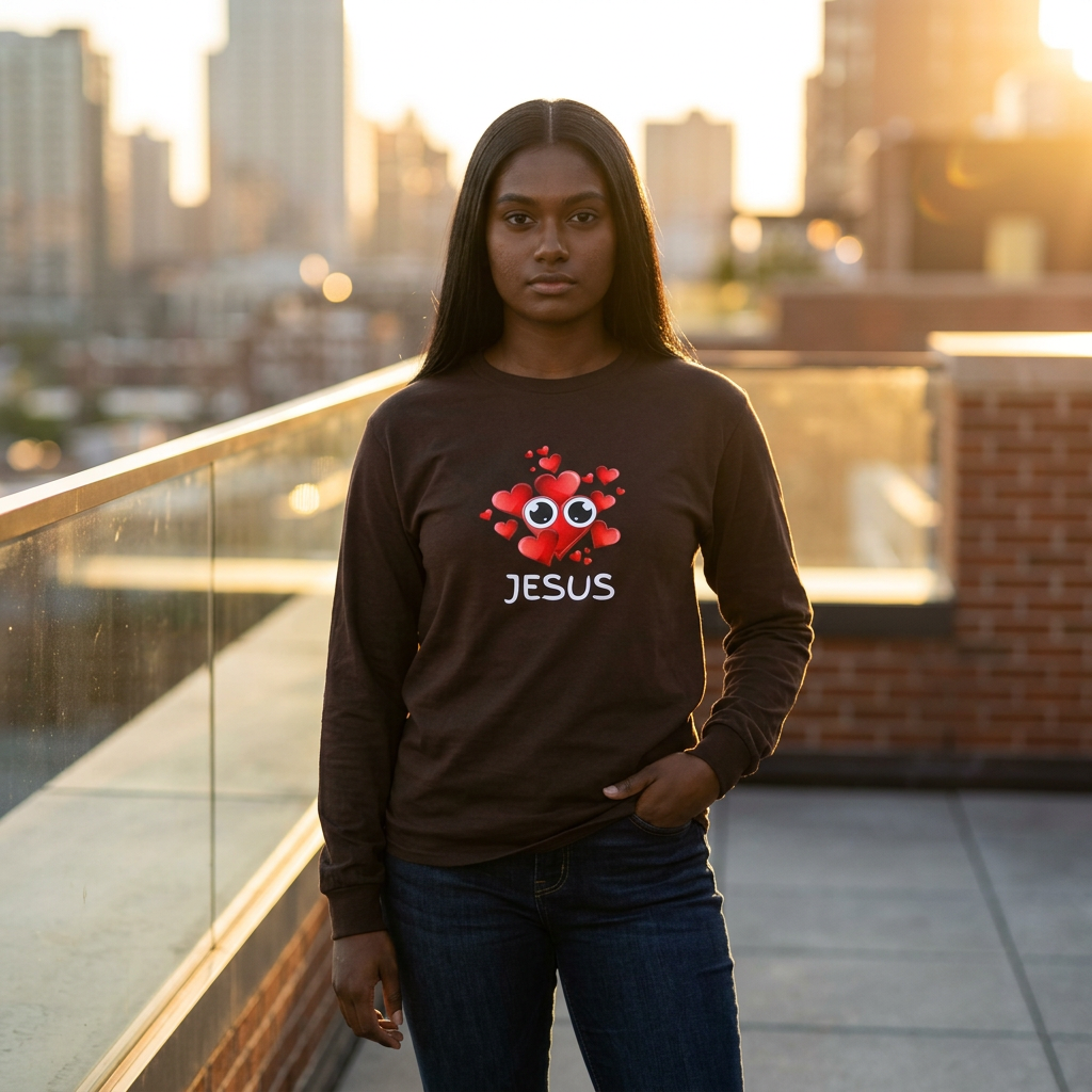 Eye Love Jesus Long-Sleeve - White