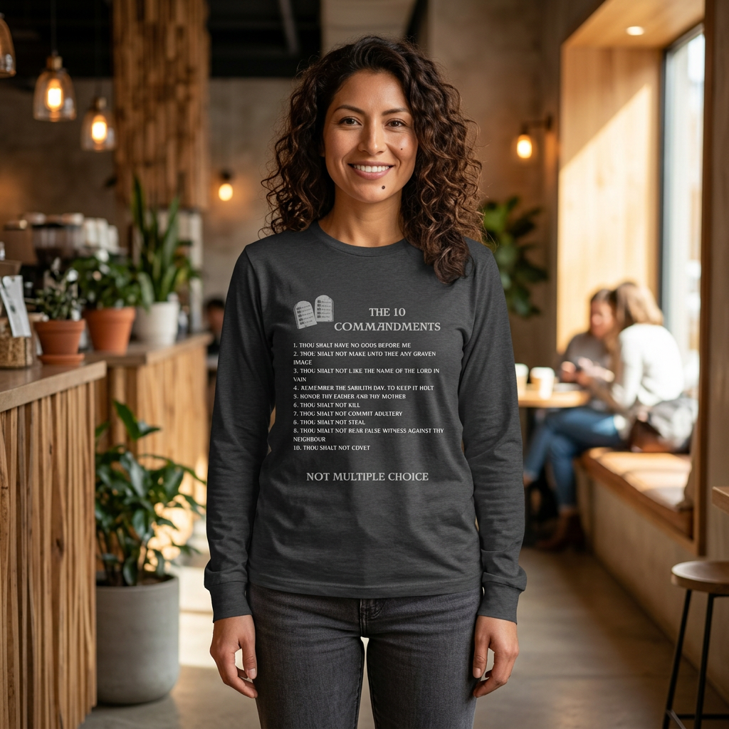10 Commandments Long Sleeve - White