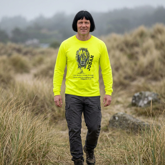 Lion of Judah Long Sleeve Tee - "I Can Do All Things' Philippians 4:13
