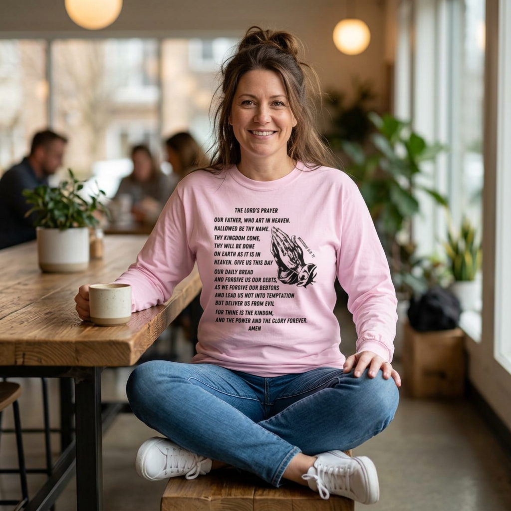 The Lord's Prayer Long Sleeve Tee - Black