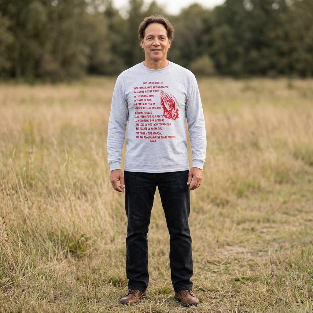 The Lord's Prayer Long Sleeve Tee - Red