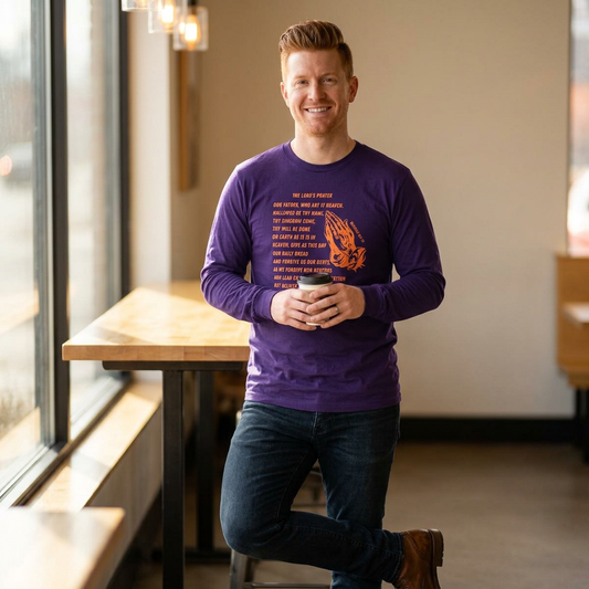 The Lord's Prayer Long Sleeve Tee - Orange