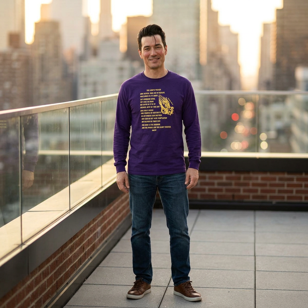 The Lord's Prayer Long Sleeve Tee - Gold