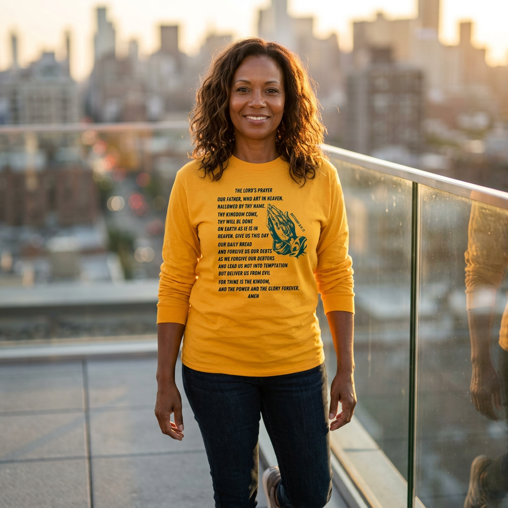The Lord's Prayer Long Sleeve Tee - Green