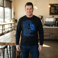 The Lord's Prayer Long Sleeve Tee - Blue