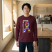 Autism Puzzle Ribbon Long Sleeve Tee — White