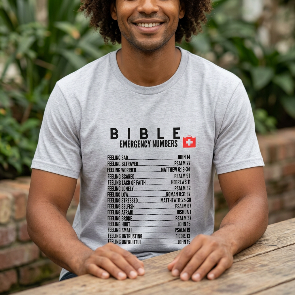 Bible Emergency Numbers - 7X only - Black