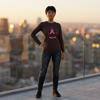 Breast Cancer Survivor Long Sleeve Tee — Pink Ribbon “Survivor”