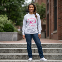 Breast Cancer Support Long Sleeve Tee — "No One Fights Alone, I Got Your Back"