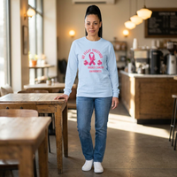 Breast Cancer Awareness Long Sleeve Tee – “We Fight Together” Pink Ribbon