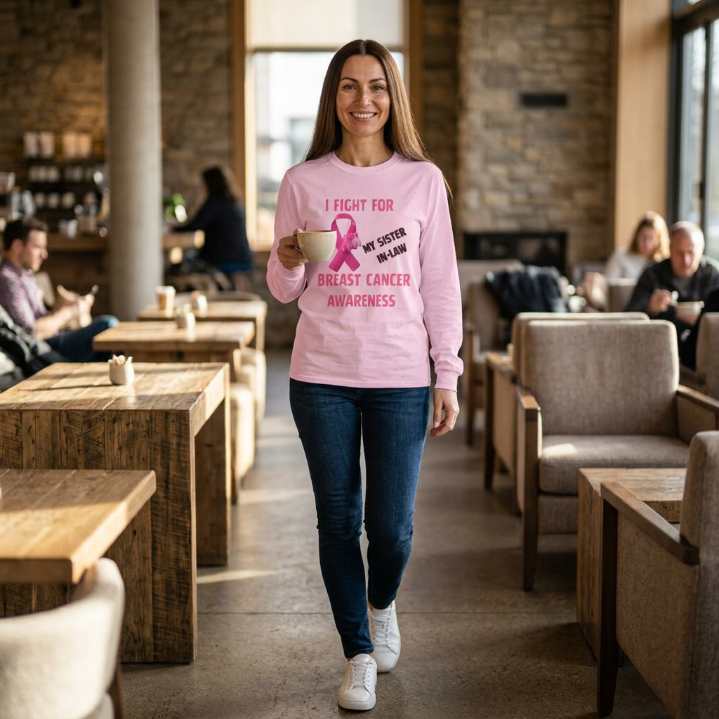 "I Fight For My Sister In-Law" Long sleeve T-shirt