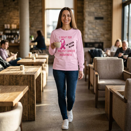 "I Fight For My Sister In-Law" Long sleeve T-shirt