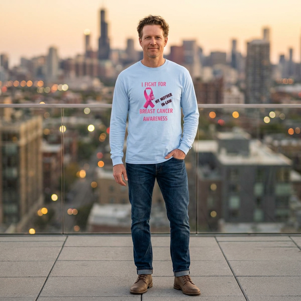 "I Fight For My Mother In-Law" Long sleeve T-shirt