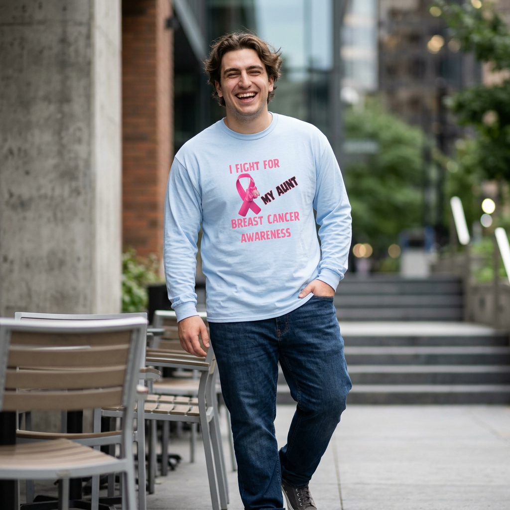 "I Fight For My Aunt" Long Sleeve T-Shirt