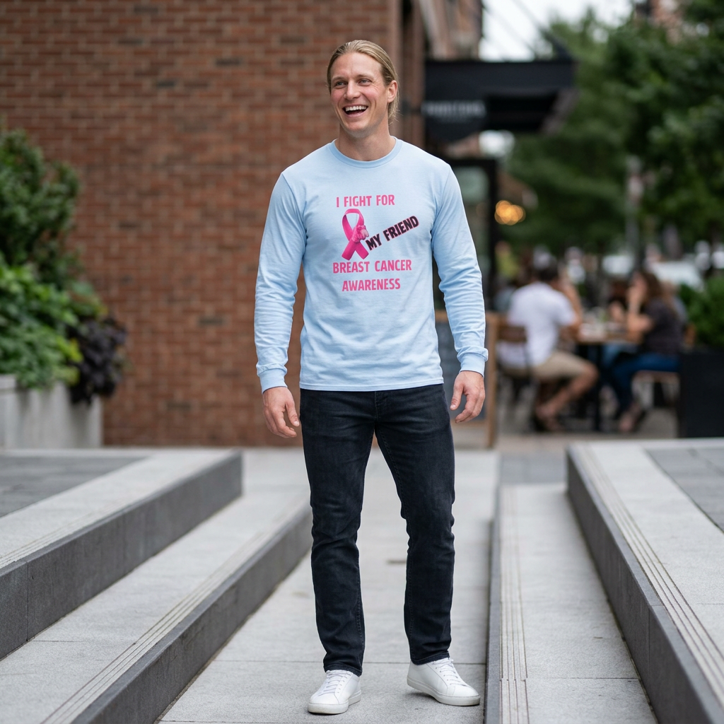 "I Fight For My Friend" Long Sleeve T-Shirt