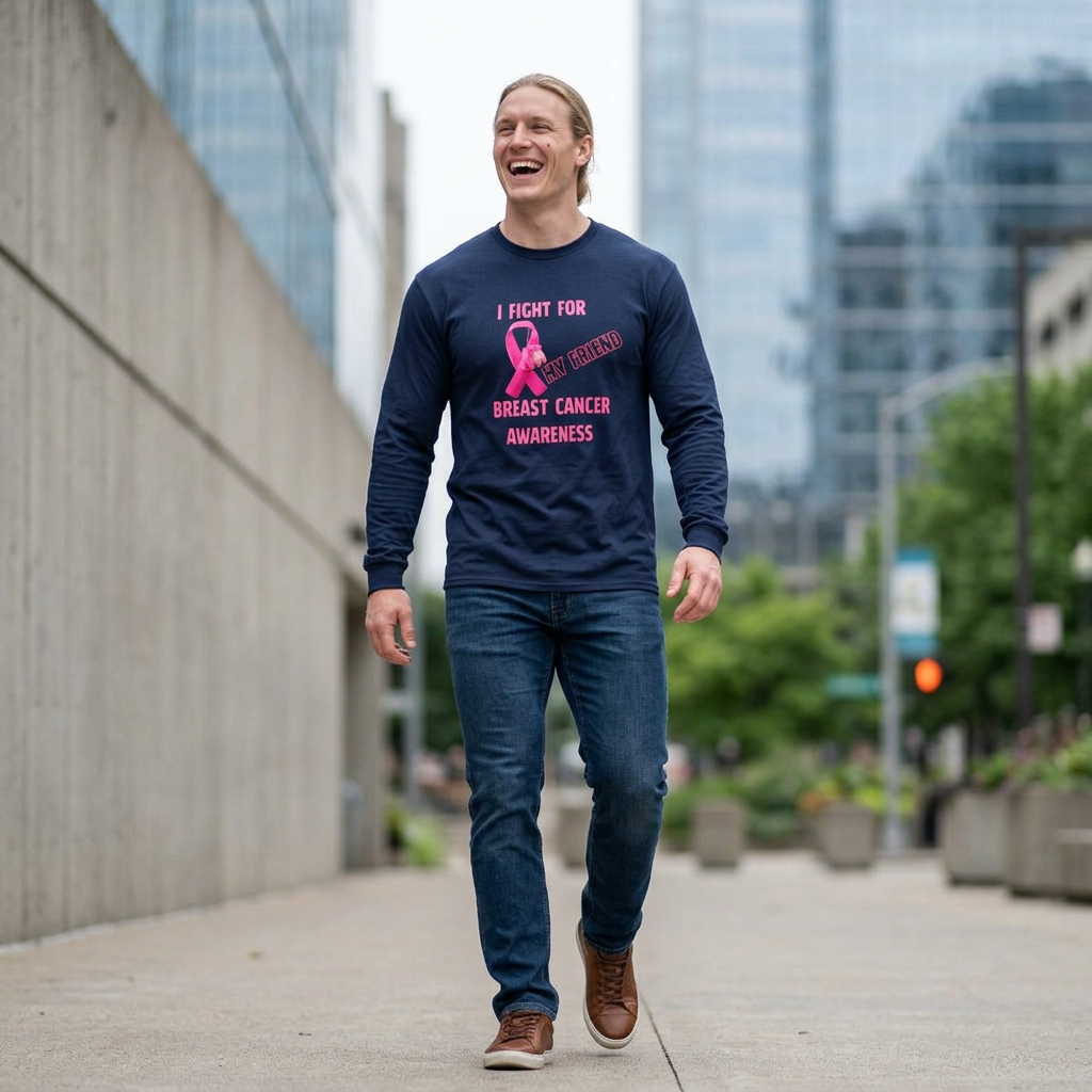 "I Fight For My Friend" Long Sleeve T-Shirt