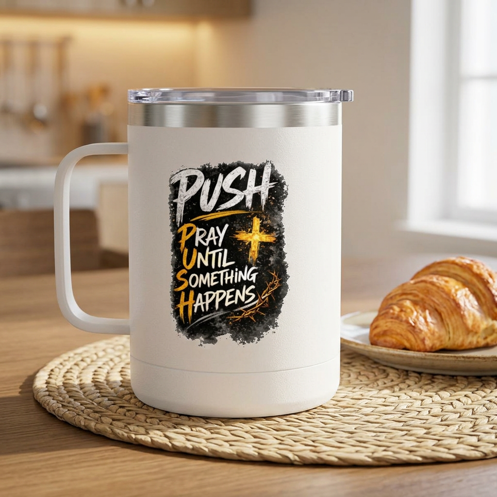 "Push: Pray Until Something Happens" 15oz Tumbler