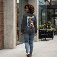 PUSH: Pray Until Something Happens Long Sleeve T-shirt front/back - Hands