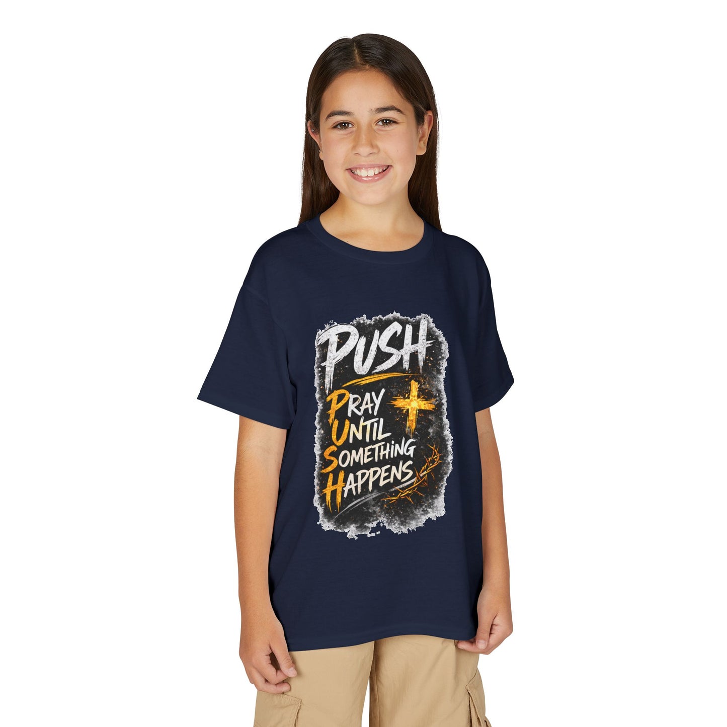 "Push: Pray Until Something Happens" Youth T-shirt