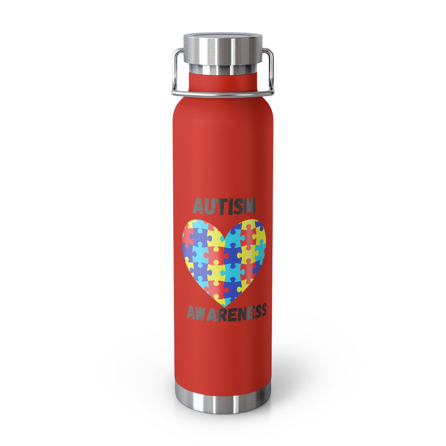 Autism Puzzle Heart Awareness — 22oz Insulated Water Bottle