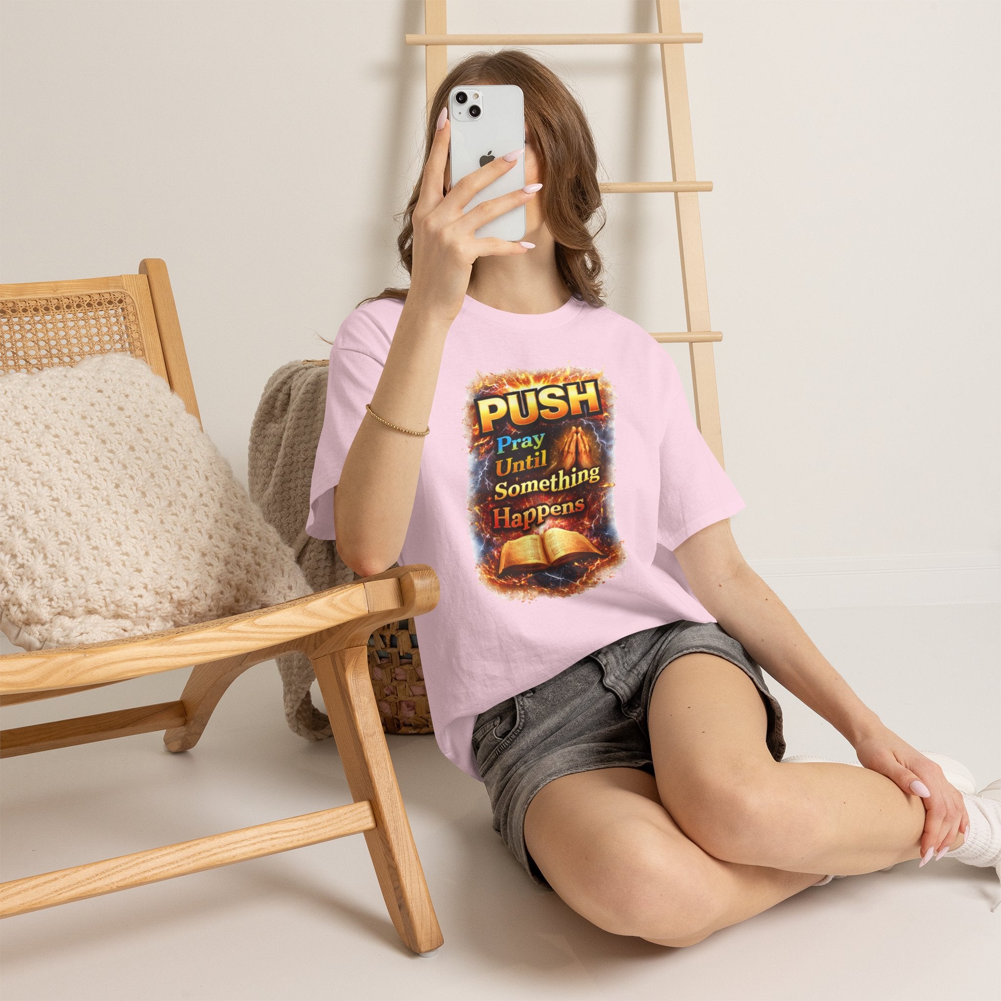 Push: Pray Until Something Happens T-Shirt — Bible 1