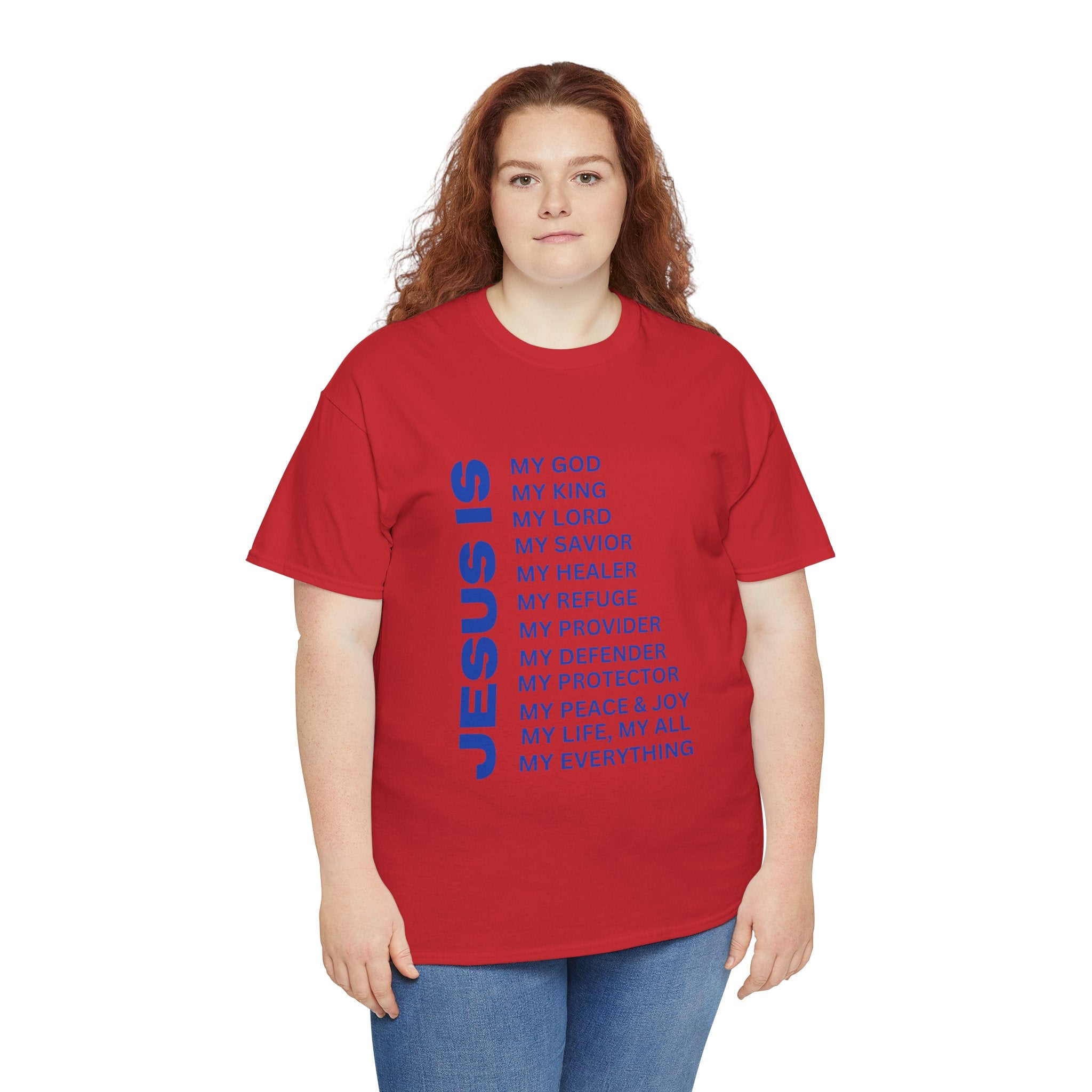 Christian JESUS IS T-Shirt - Blue
