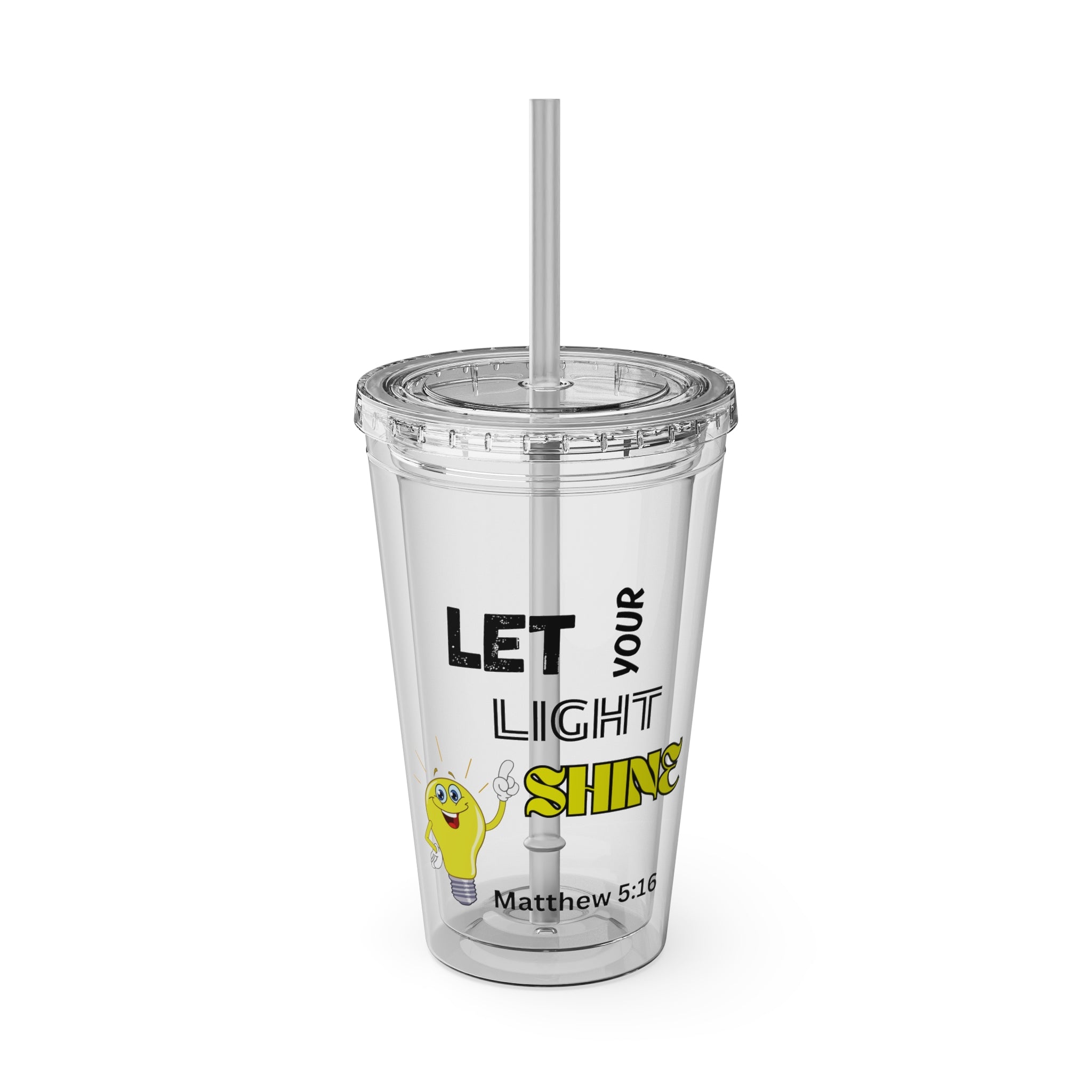 Let Your Light Shine 16oz Tumbler With Straw