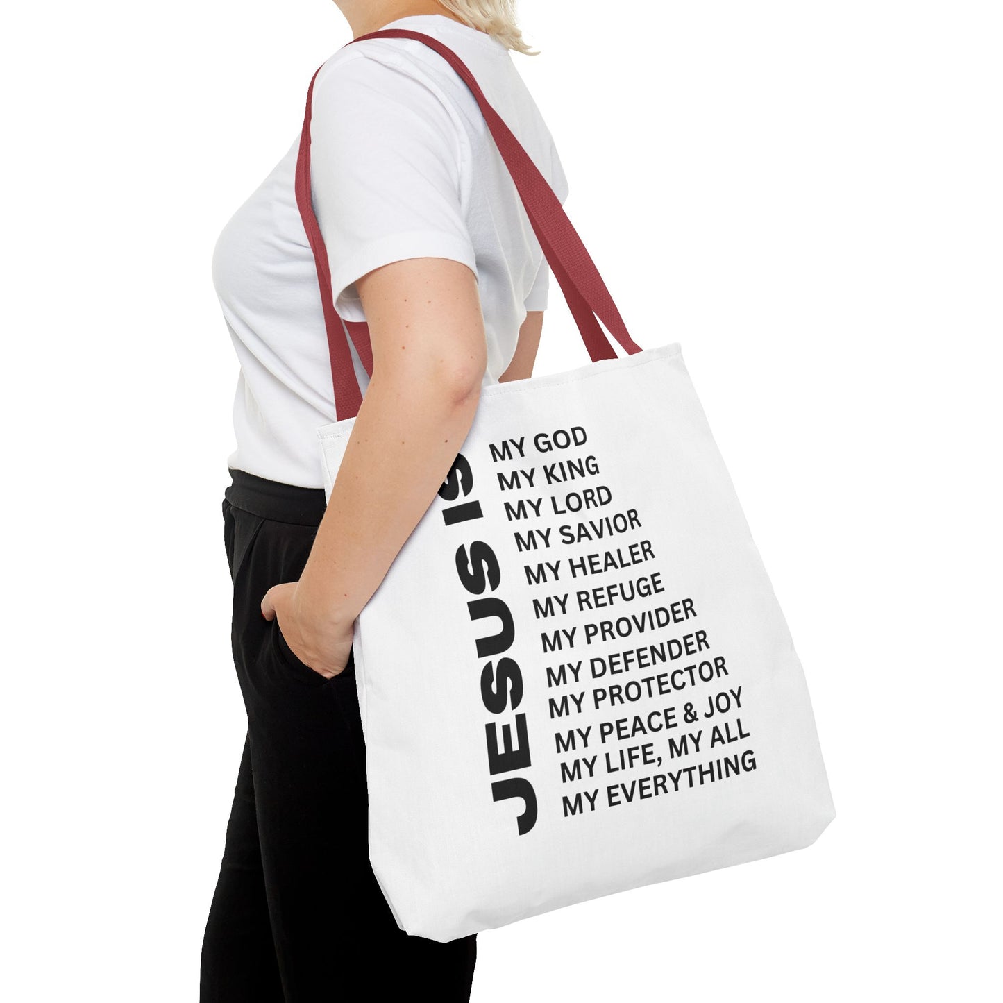Christian JESUS IS Tote Bag - White