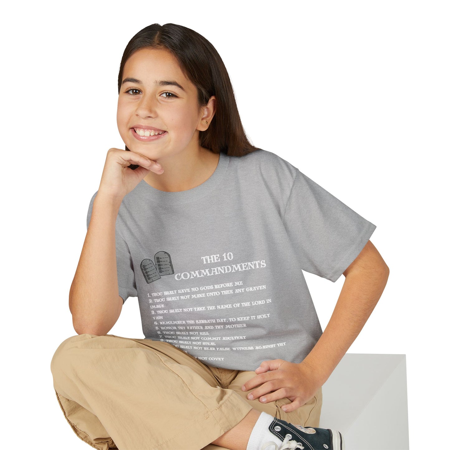 10 Commandments Youth T-shirt - White