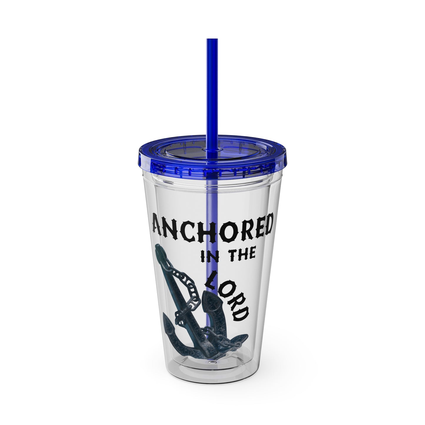 Anchored in the Lord 16oz Tumbler with Straw