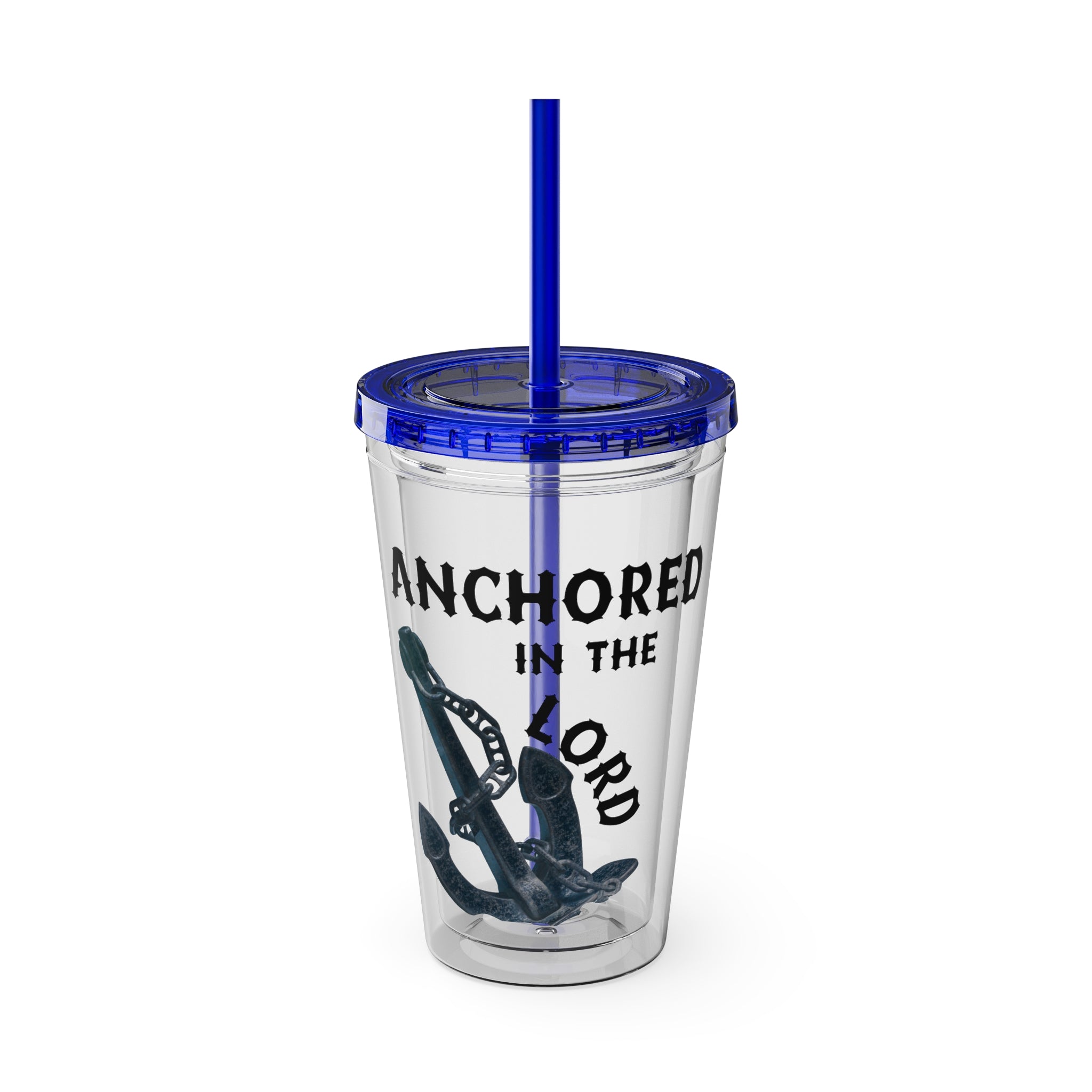 Anchored in the Lord 16oz Tumbler with Straw