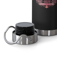 Together We Fight Pink Ribbon Butterfly Cancer 22oz Insulated Water Bottle