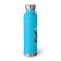 "Anchored in the Lord" 22oz Insulated Water Bottle — White