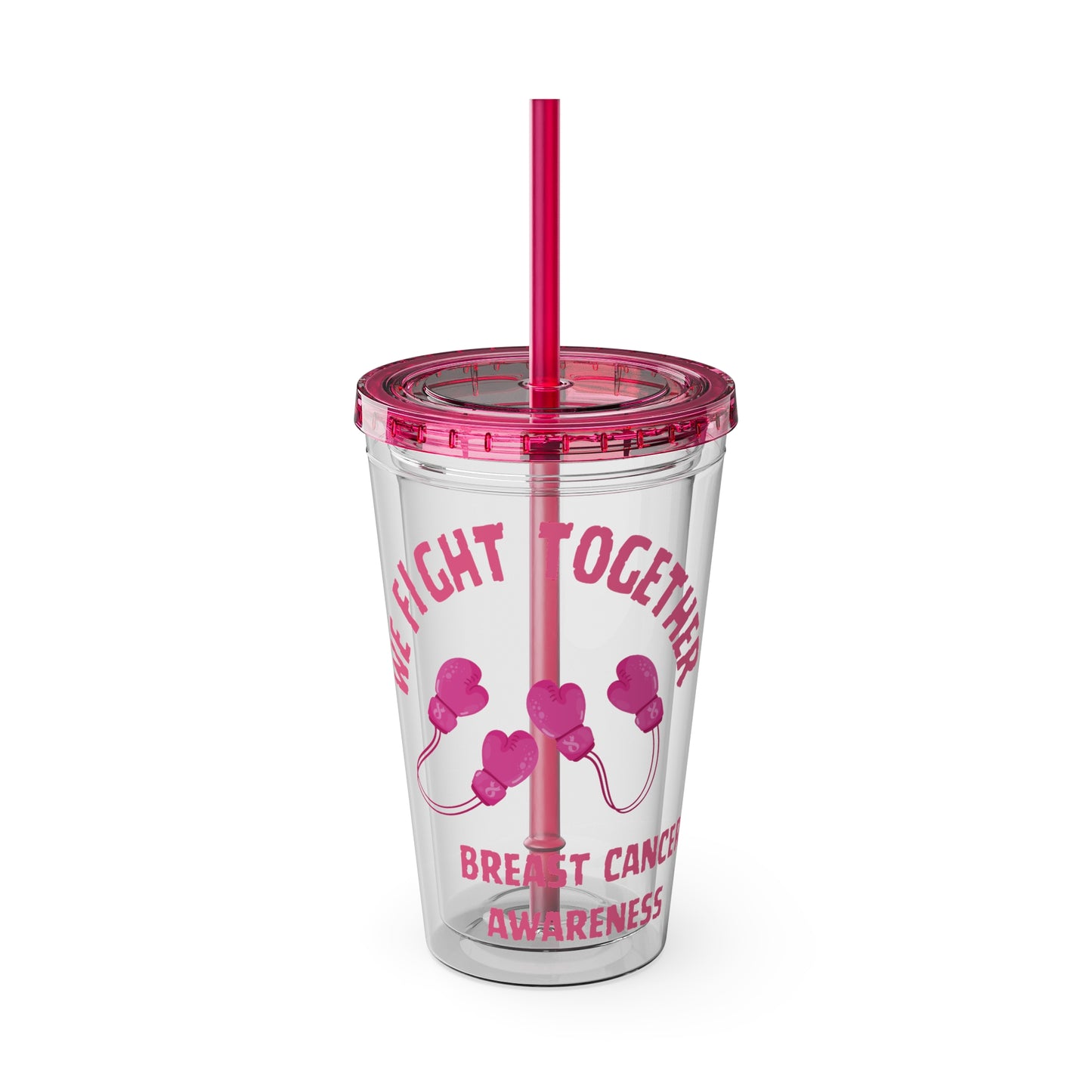 "We Fight Together" 16oz Tumbler with Straw Cup