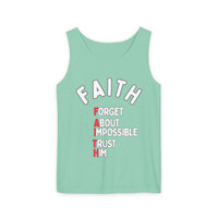 Faith Tank Top — "Forget About Impossible, Trust Him"
