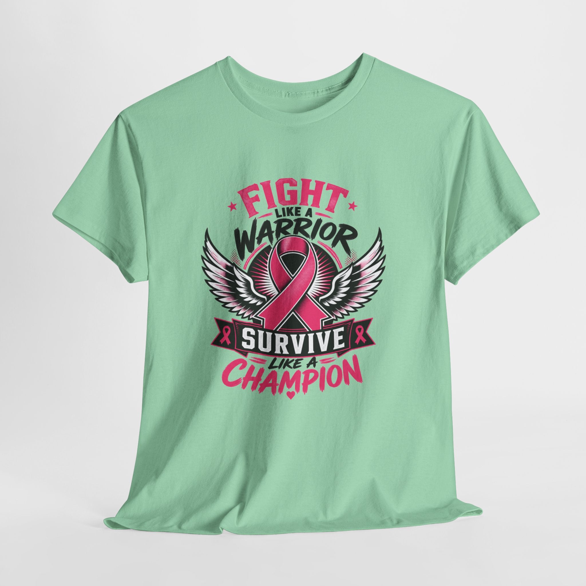 Fight Like a Warrior, Survive Like a Champion Breast Cancer Awareness T-Shirt